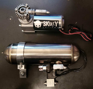 Skully Customs 5" Air Ride with "Fast Up" Air Tank Kit *** Tank fitment may be an issue on cvo model***
